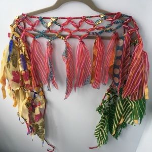 Upcycled Sari Macrame Garland from Globe In